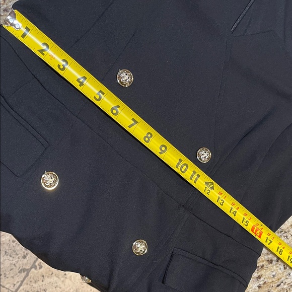 Tahari ASL Black Mini Dress with Silver Buttons - Picture 14 of 14